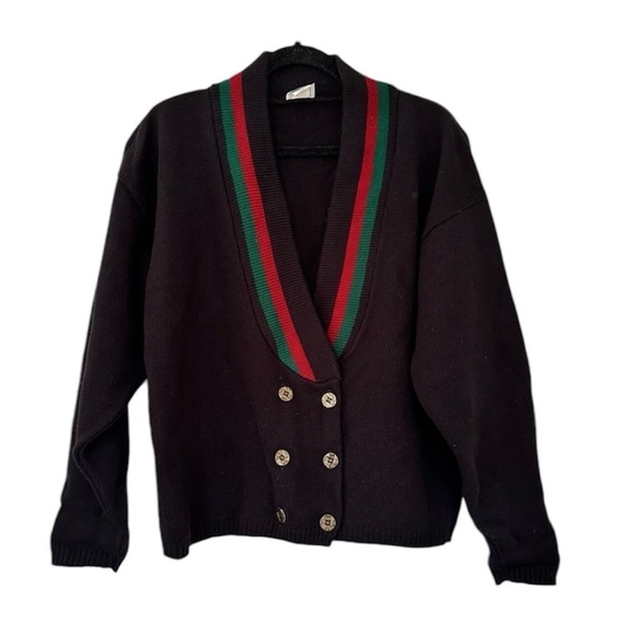 Vintage Bedford Fair Double Breasted V Neck Button Cardigan - Picture 1 of 7